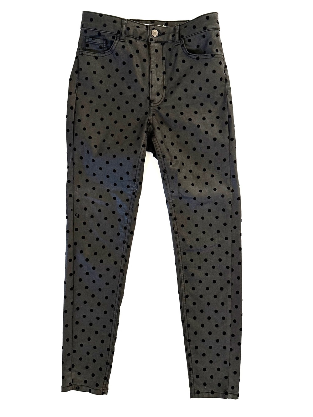 Zara Black Polka Dot Women’s Slim Dress Pants